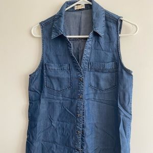 Maison Jules Denim sleeveless top